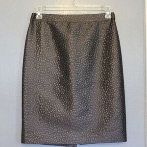 J Crew Embossed Taupe Straight Pencil Skirt 6